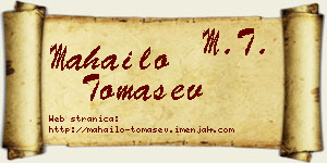 Mahailo Tomašev vizit kartica
